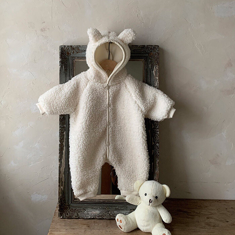 Baby Winter Bear Hooded Cotton Jersey