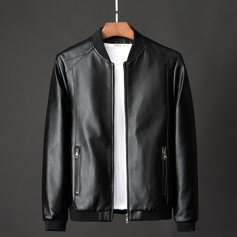 Casual Korean Style Plus Size Leather Jacket