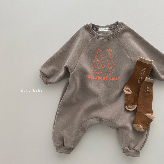 Baby Cotton Long-Sleeve Jumpsuit – Gender Neutral Pullover