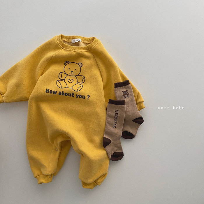 Baby Cotton Long-Sleeve Jumpsuit – Gender Neutral Pullover