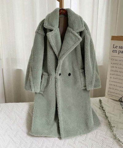 Lapel Lamb Fleece Coat – Warm Winter Faux Fur Windbreaker