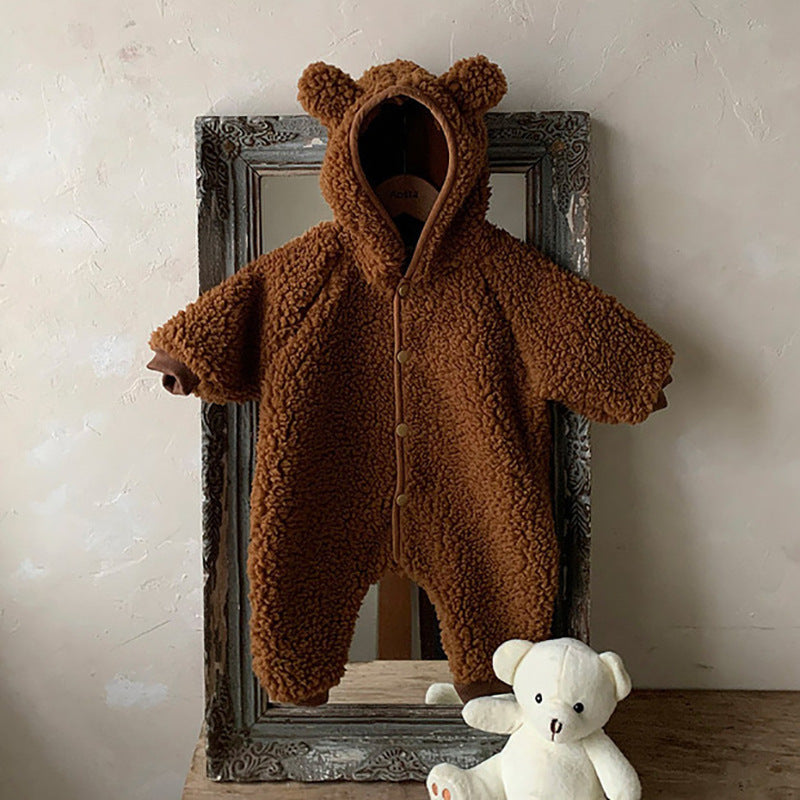 Baby Winter Bear Hooded Cotton Jersey