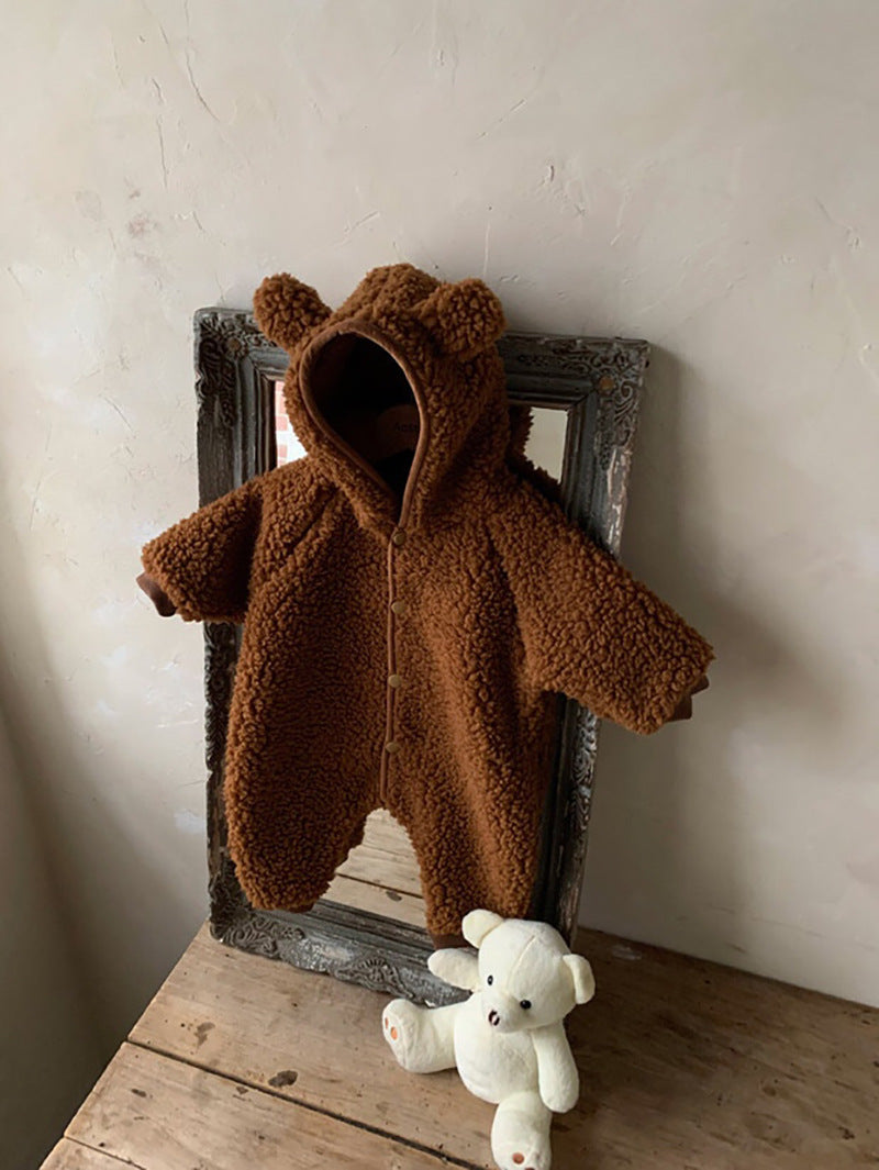 Baby Winter Bear Hooded Cotton Jersey