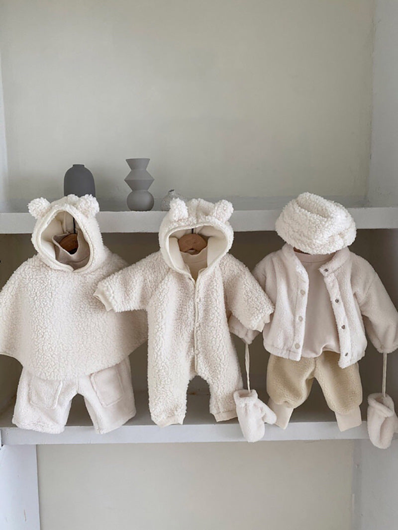 Baby Winter Bear Hooded Cotton Jersey