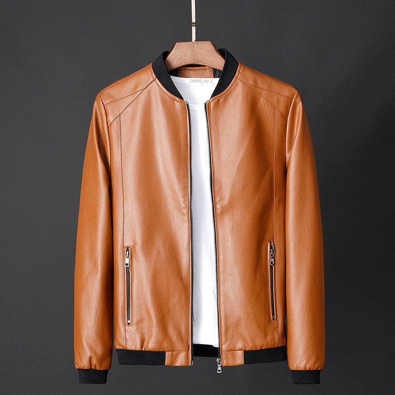 Casual Korean Style Plus Size Leather Jacket