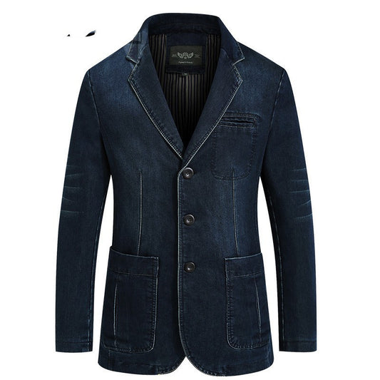 Men's Casual Denim Suit with Konishi Decoration