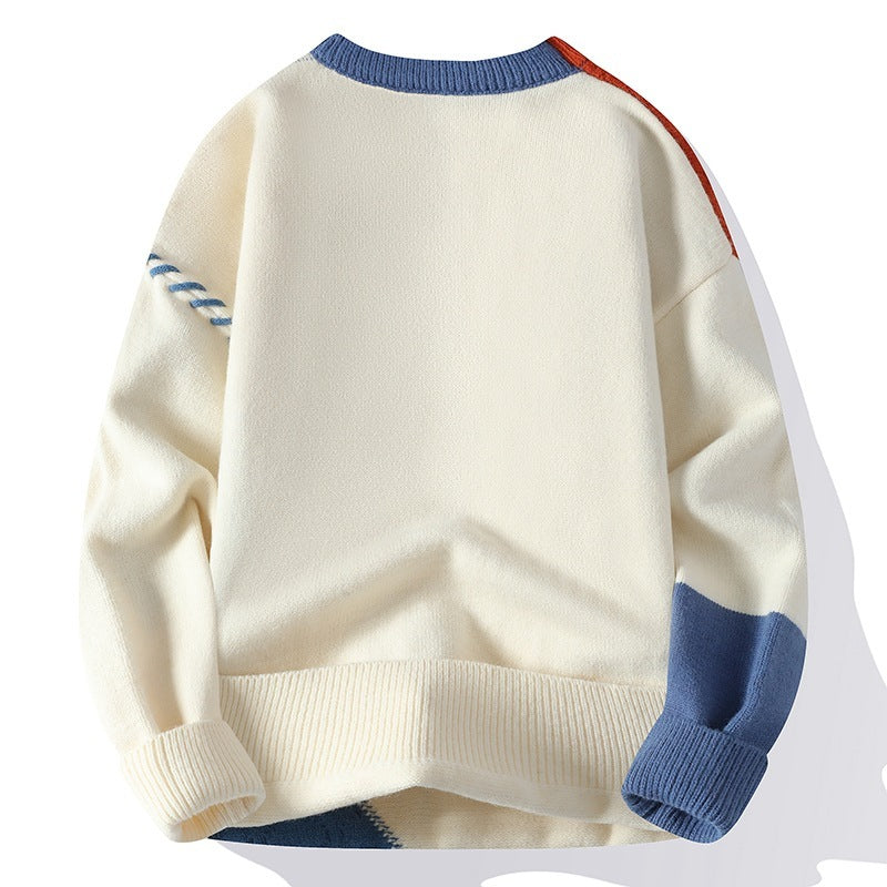 Colorblock Pullover Sweater - Long Sleeve Men's Top